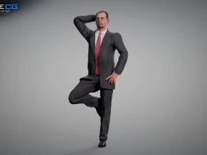 Middle age man alex 3D Model