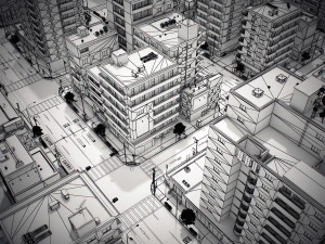 Japan - 4 blocks 1 3D Model