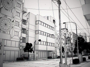 Japan - 4 blocks 2 3D Model