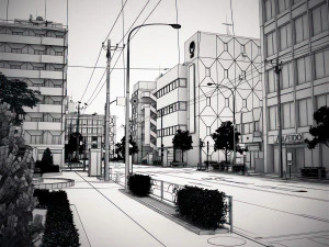 Japan - 4 blocks 2 3D Model