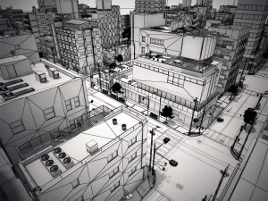 Japan - 4 blocks 2 3D Model