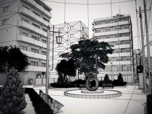 Japan - 4 blocks 2 3D Model