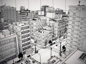 Japan - 4 blocks 2 3D Model