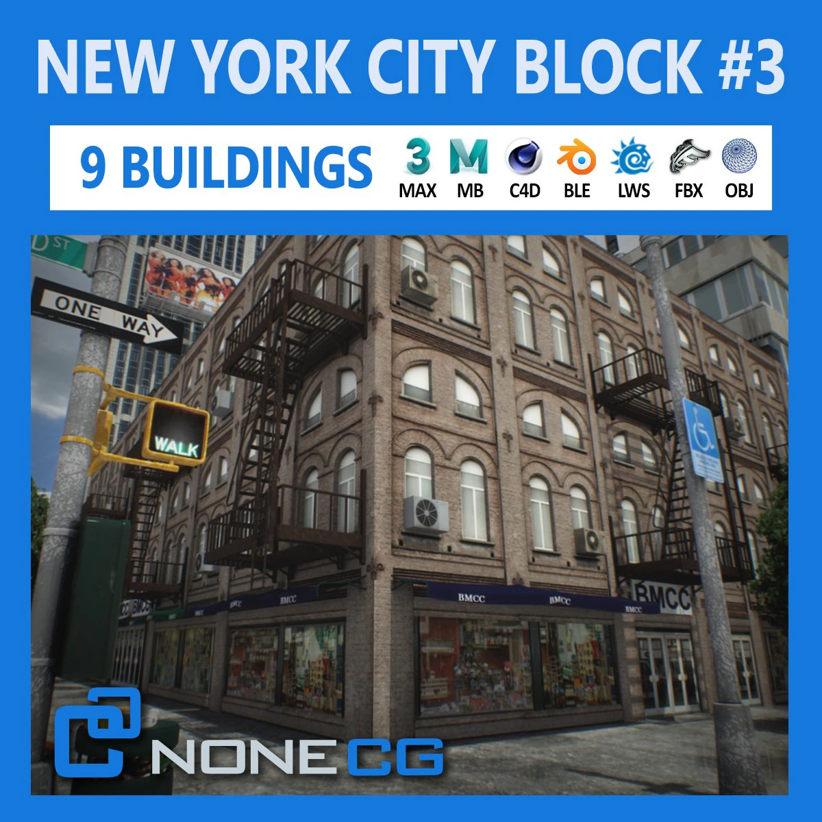 Nyc block 3 v2 3D Model .c4d .max .obj .3ds .fbx .stl .blend 
