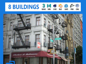 Bloco 7 v2 de Nova York Modelo 3D