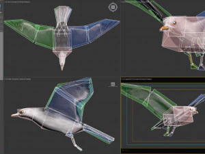 Animated seagull 3D Model