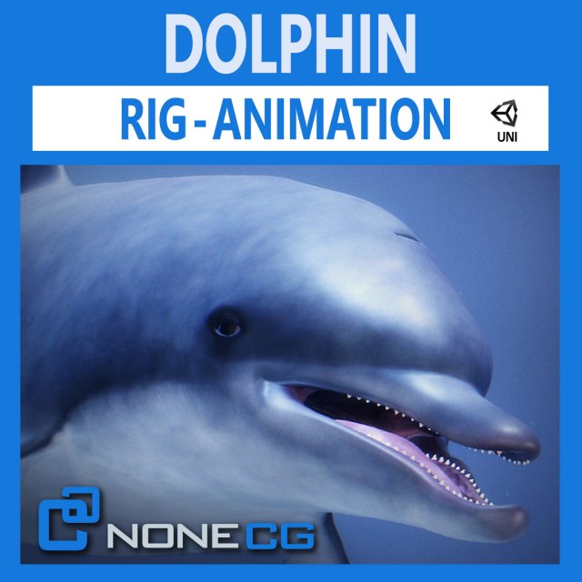animated dolphin unity Modello 3D .c4d .max .obj .3ds .fbx .stl .blend 