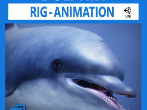 animated dolphin unity 3D Model