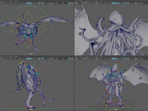 cthulhu rigged 3D 모델