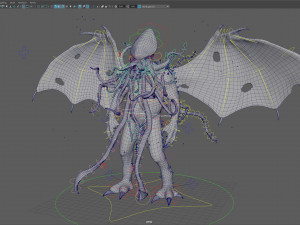 cthulhu rigged 3D 모델