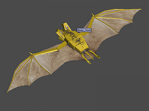 animated bat 3D Model