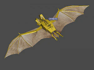 Animated bat 3D Model