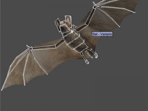 animated bat 3D Model