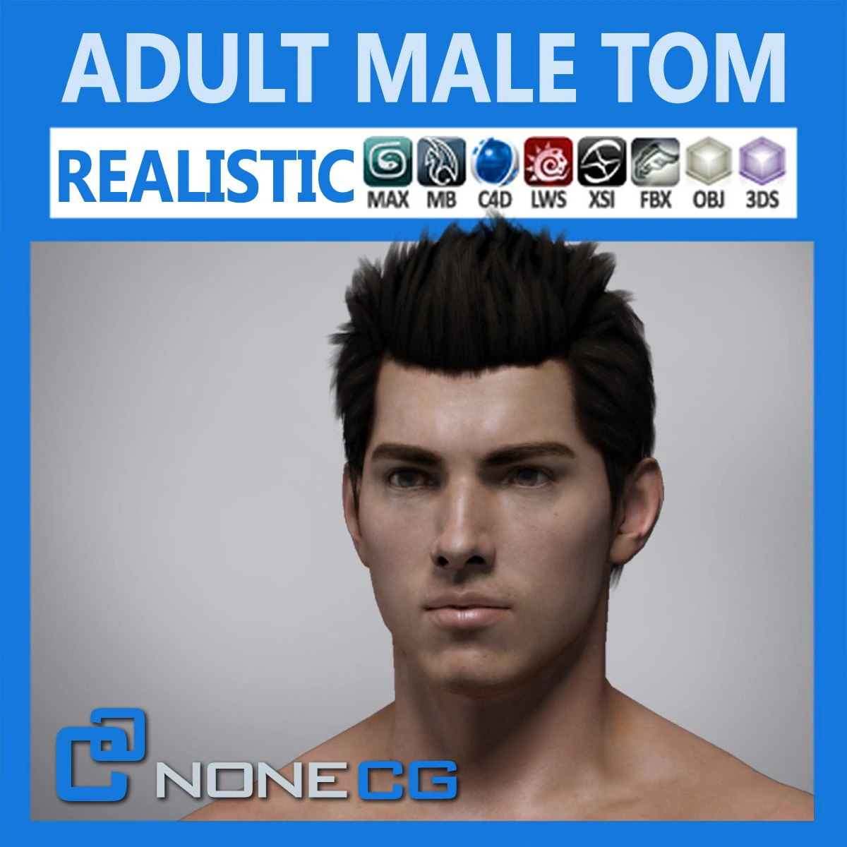 Adult Male Tom 3D Model .c4d .max .obj .3ds .fbx .stl .blend 