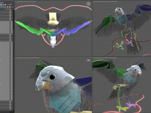 3D Animated Falcon 3D मॉडल