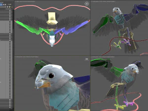 3D-анимированный сокол 3D Модель