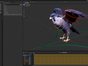 3D Animated Falcon 3D मॉडल