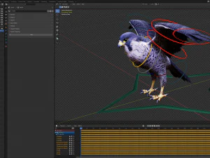 3D-анимированный сокол 3D Модель