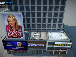 7th Avenue 750 Building Modello 3D