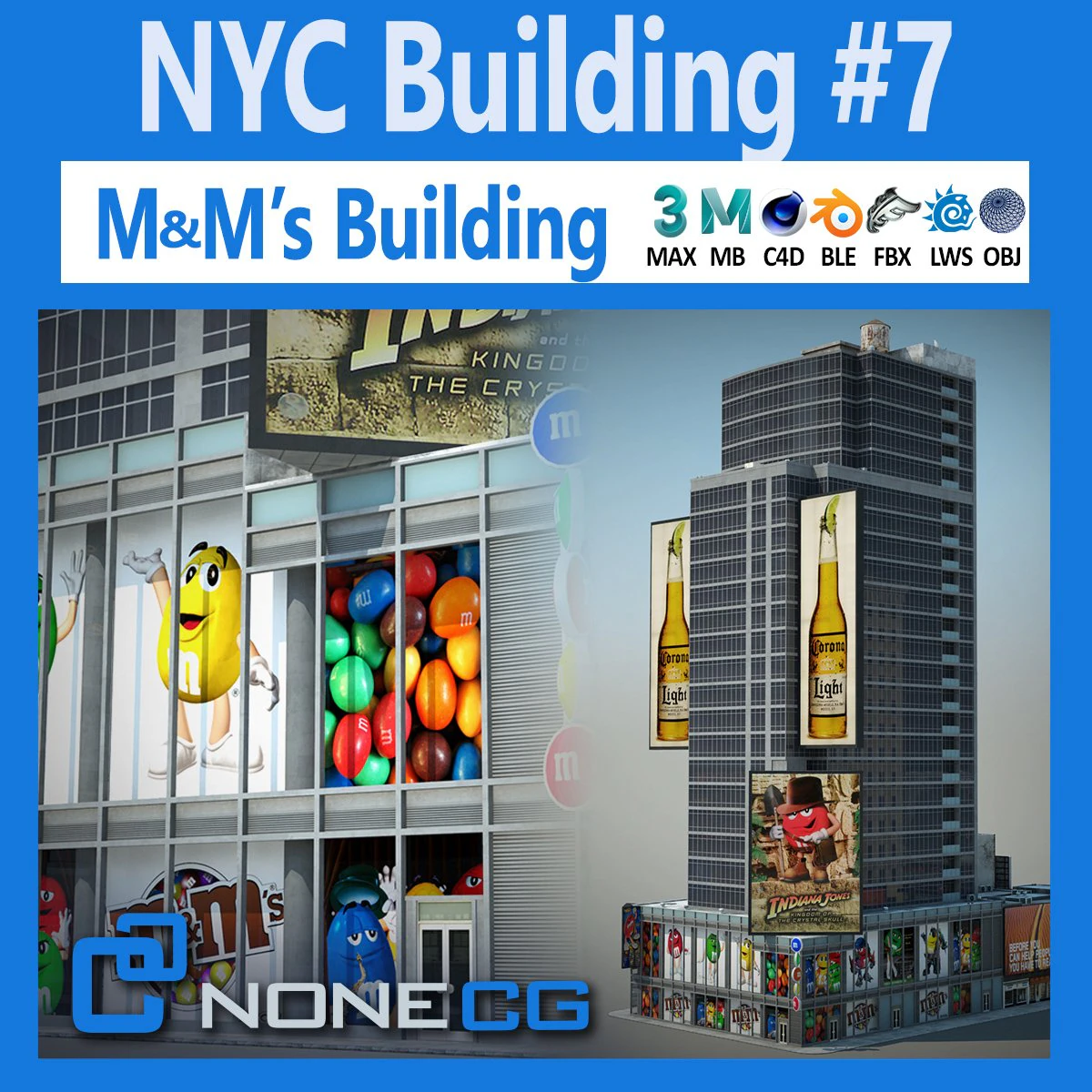 MMs Building 3D Model .c4d .max .obj .3ds .fbx .stl .blend 