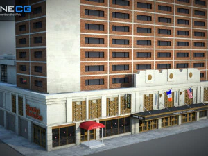 Sheraton Manhattan-Geb&auml;ude 3D Modell