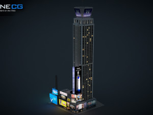 W Downtown Hotel Building 3D Model