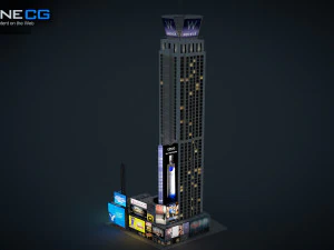 W Downtown Hotel Building 3D Model