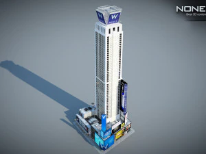 W Downtown Hotel Building 3D Model