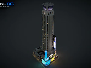W Downtown Hotel Building 3D Model