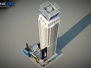 W Downtown Hotel Building 3D Model