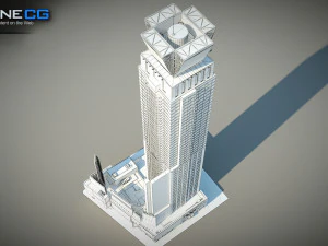 W Downtown Hotel Building 3D Model