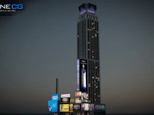 W Downtown Hotel Building 3D Model