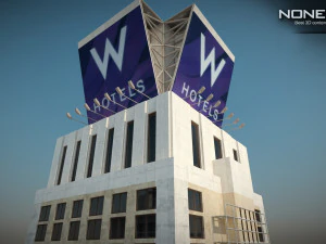 W Downtown Hotel Building 3D Model