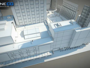 W Downtown Hotel Building 3D Model