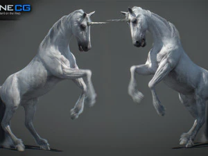 Animated Unicorn 3D Model