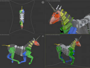 Animated Unicorn 3D Model