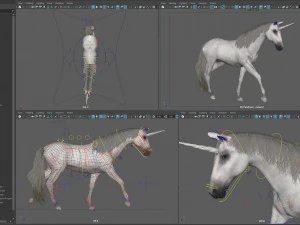 Animated Unicorn 3D Model