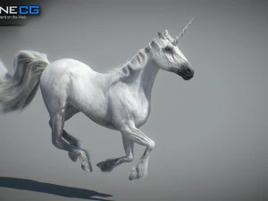 Animated Unicorn 3D Model