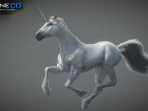 Animated Unicorn 3D Model
