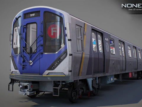 New York City R211 Subway Trains 3D Model