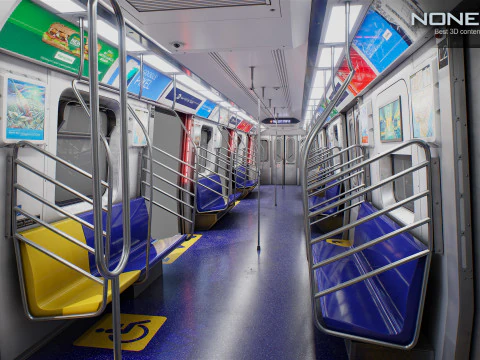 New York City R211 Subway Trains 3D Model