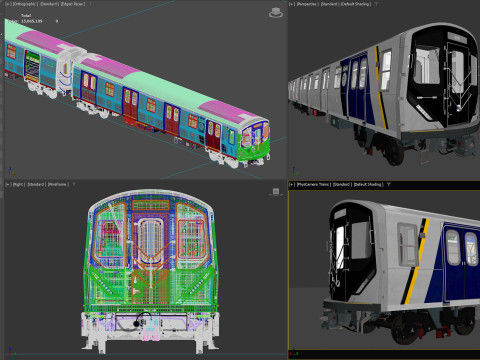 New York City R211 Subway Trains Model 3D
