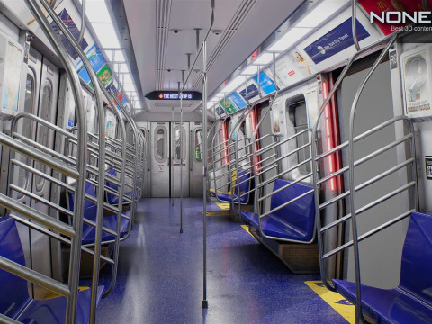 New York City R211 Subway Trains 3D Model