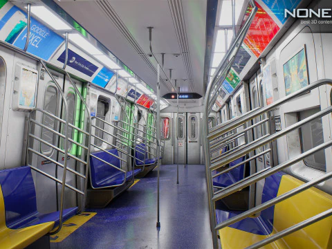 New York City R211 Subway Trains 3D Model