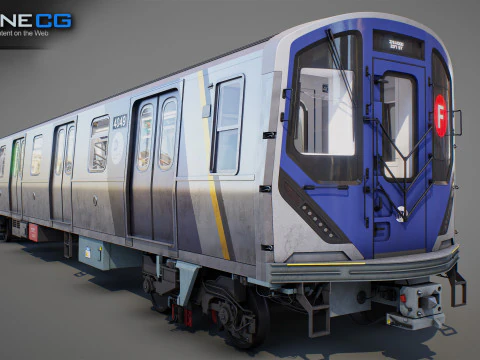 New York City R211 Subway Trains 3D Model
