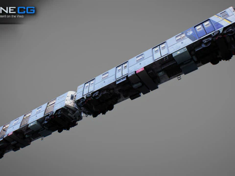 New York City R211 Subway Trains 3D Model