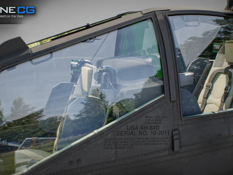 Cabina di pilotaggio per elicottero AH-64D Apache Longbow Modello 3D