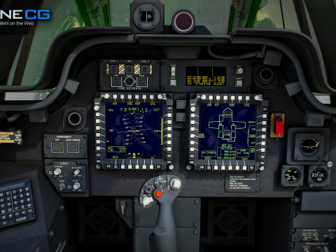 AH-64D Apache Longbow Helicopter Cockpit 3D-Modell