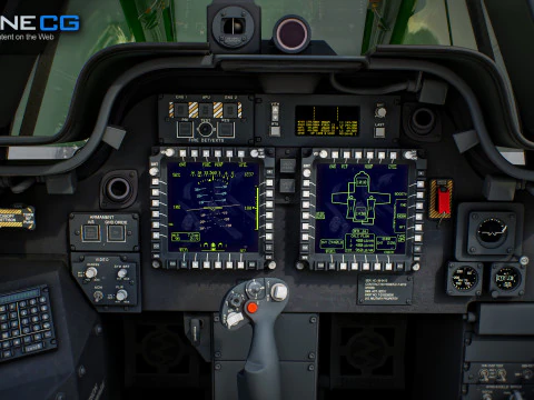 Cabina di pilotaggio per elicottero AH-64D Apache Longbow Modello 3D