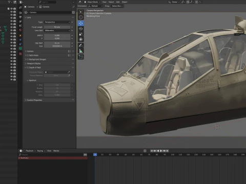 Cabina di pilotaggio per elicottero AH-64D Apache Longbow Modello 3D